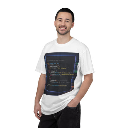 Programmer Code Window T-Shirt — Retro Neon Coding Graphic Tee