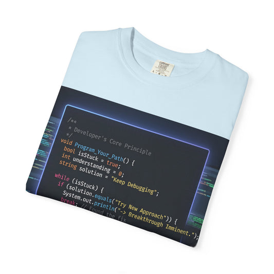 Programmer Code Window T-Shirt — Retro Neon Coding Graphic Tee