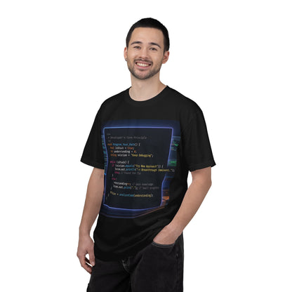Programmer Code Window T-Shirt — Retro Neon Coding Graphic Tee