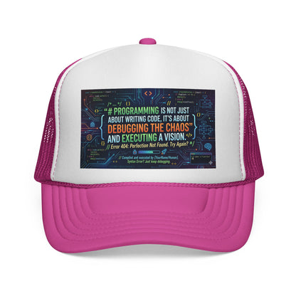 Programming Trucker Cap — "Debugging the Chaos" Coder Hat